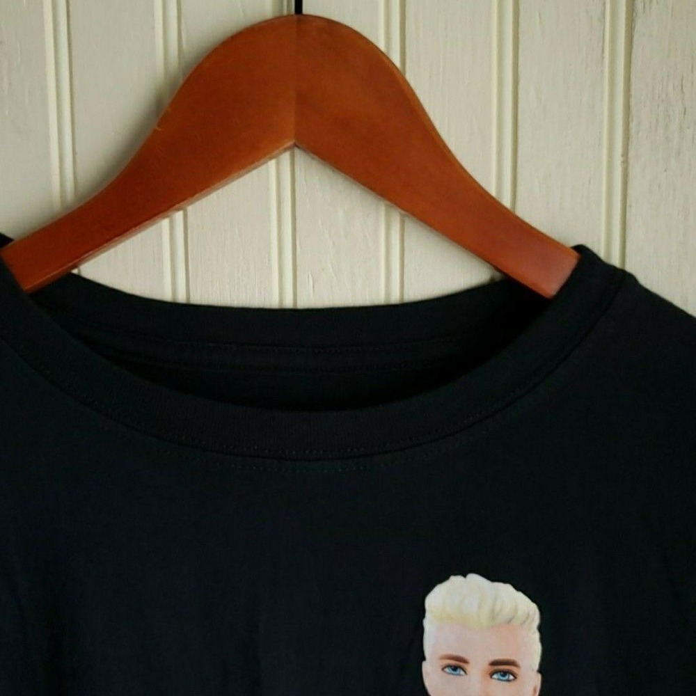 Hybrid Apparel Barbie Ken Shirt Mens Small Black Graphic Doll Tagless Tee